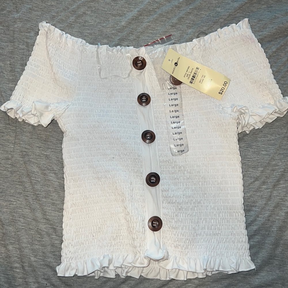 White size Large Wishful Park girls top